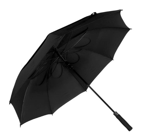Golf Umbrella - AU 65: 750x8Kx14M golf Auto Open Fibreglass Frame Extra W/Proof D/Layer with Holes and Black EVA Handle