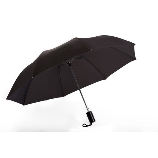 Compact Mini Umbrella AU-31: Mini Compact Auto 2 Fold Steel Frame Solid Colour with Matching Colour Plastic Handle