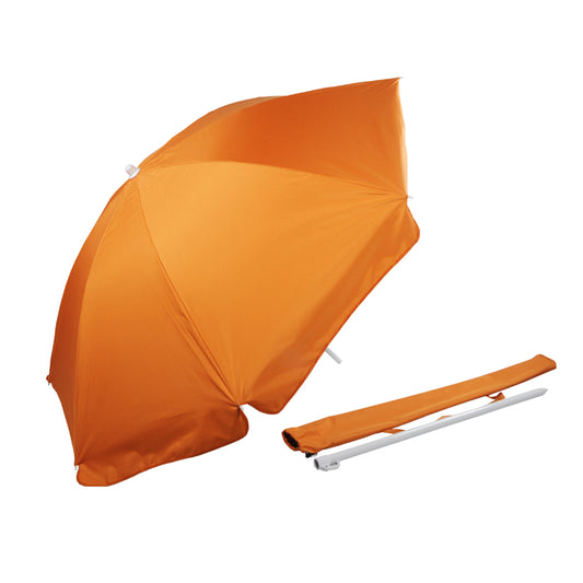 Beach Umbrella AU-37: Arch 200cm 180G Polycotton Beach Umbrella 32/32 mm Steel Pole with Tile