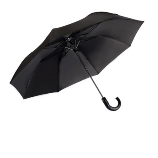 Hook Umbrella AU-16: Gent Compact Auto Open Steel Frame Solid Colour with Plastic Hook Handle