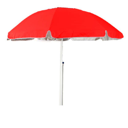 Beach Umbrella AU-39: Arch 225cm 180G Polyester with PV/UV Coating 6.00mm Fibreglass ribs with Zinc tilt Function 32/32