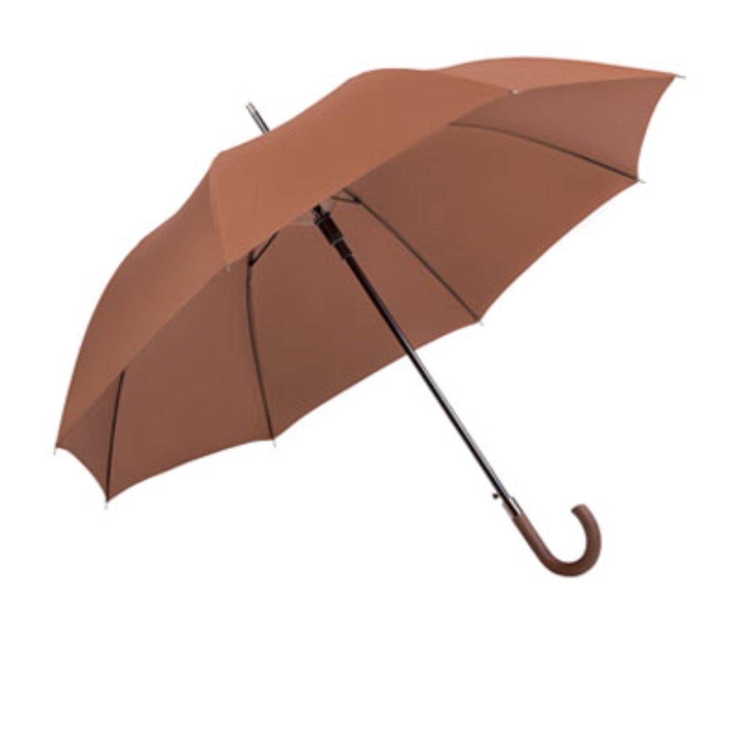 Hook Umbrella AU-58: Golf Auto Open Fibreglass Frame Pongee Rubberised Hook Handle