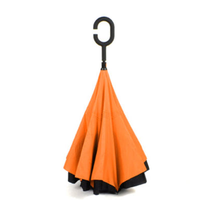 Hook Umbrella / Reversible Umbrella AU-70: Manual Open Pongee Rubberised Handle