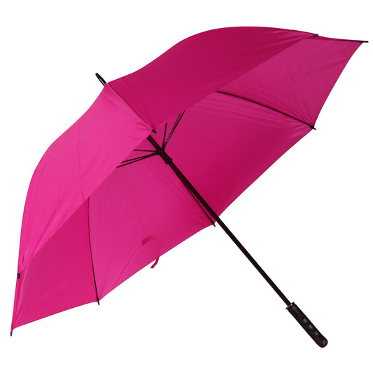Golf Umbrella -AU 04: Golf M-Open Fiberglass  Ribs Metal Shaft  Solid Colour with Plastic Grip Handle