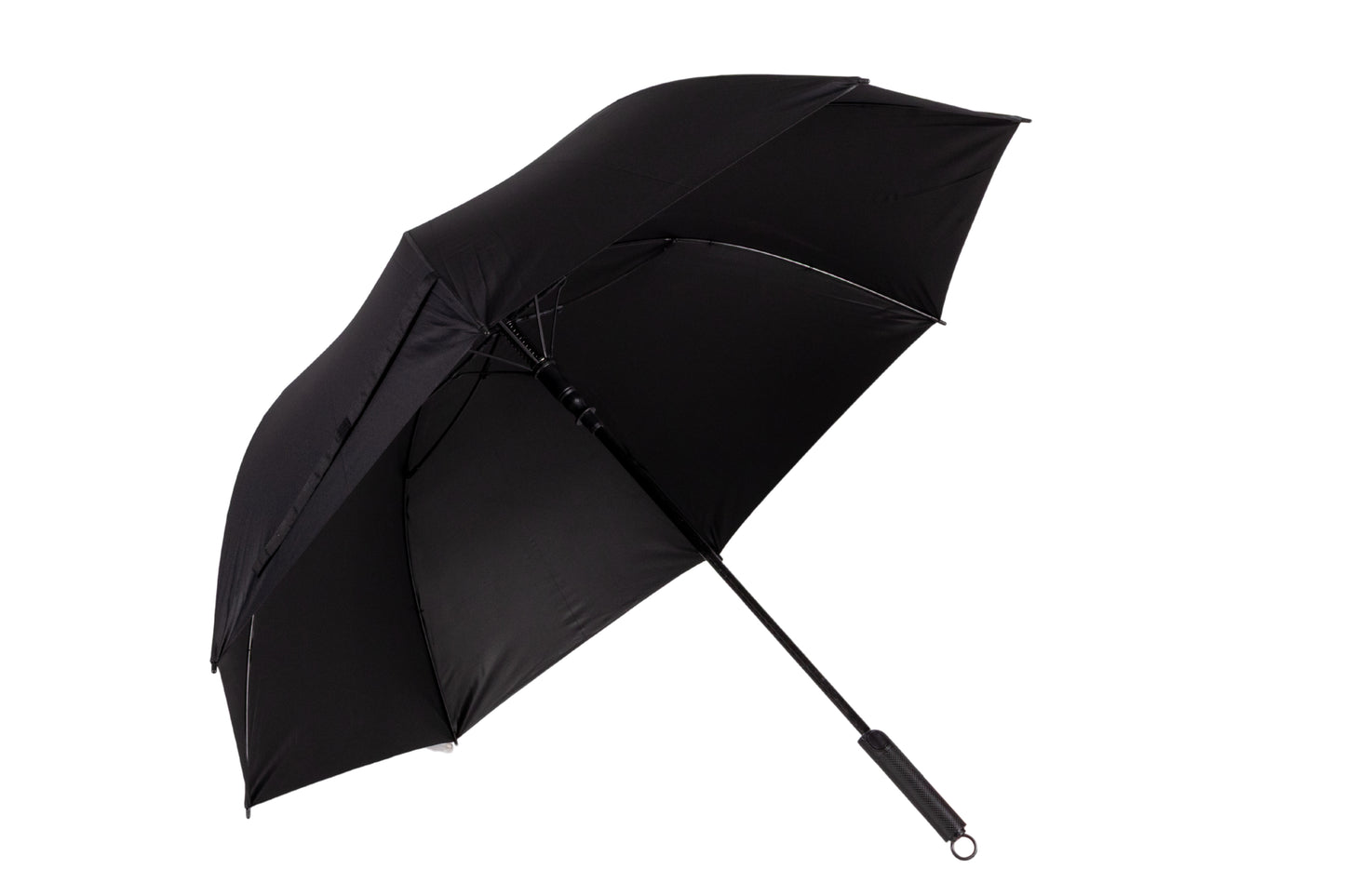 Golf Umbrella AU-06 - Auto Open with Matching Color Fiberglass Frame and 210T Black UV Pongee Fabric