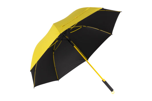 Golf Umbrella AU-06 - Auto Open with Matching Color Fiberglass Frame and 210T Black UV Pongee Fabric