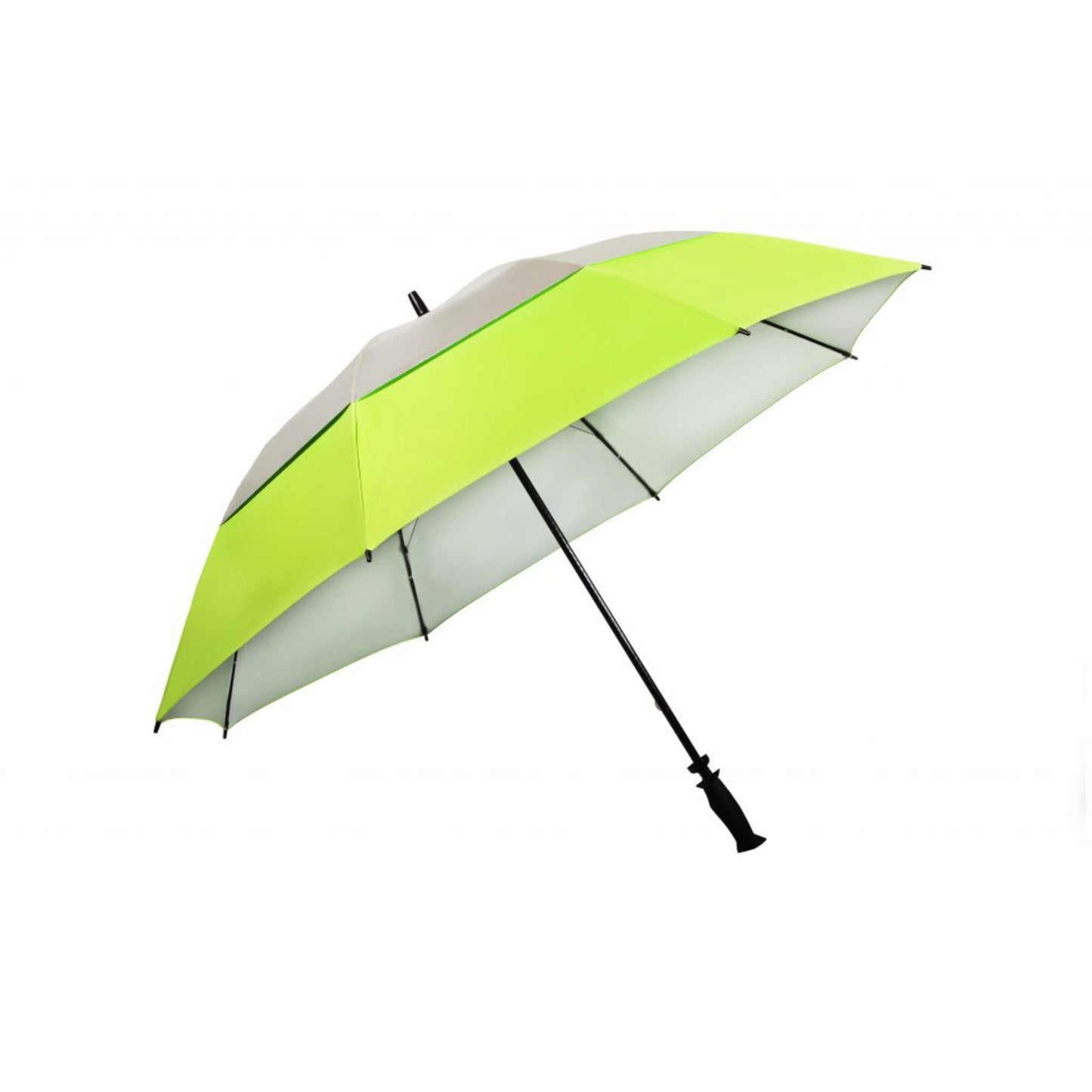 Golf Umbrella AU-56UV - Open Fibreglass Frame W/Proof Net. D/Layered Solid Colour w Rubberised Handle