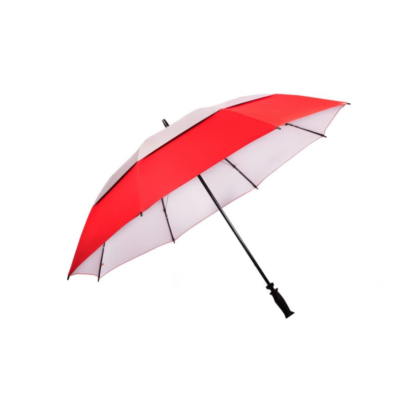 Golf Umbrella AU-56UV - Open Fibreglass Frame W/Proof Net. D/Layered Solid Colour w Rubberised Handle
