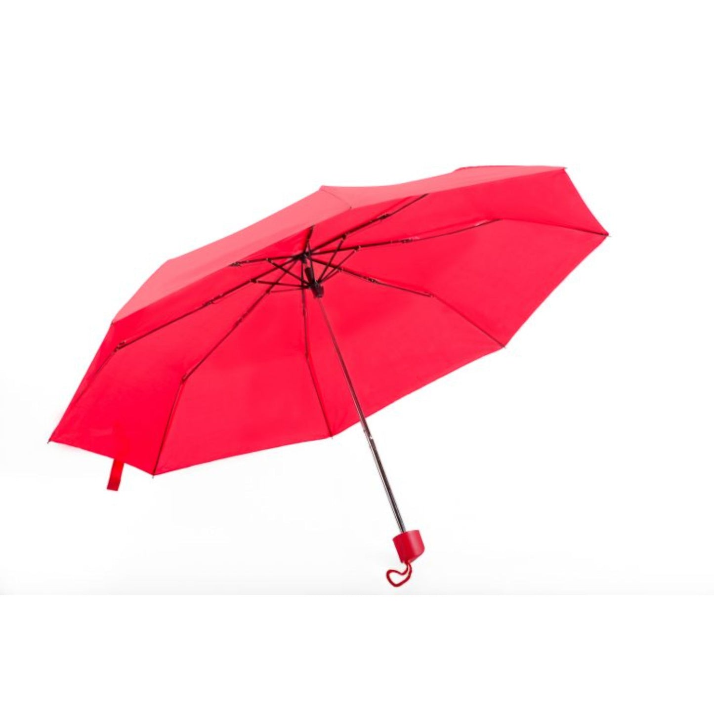 Compact Mini Umbrella AU-30: Manual Open Steel Frame Solid Colour with Matching Colour Plastic Handle