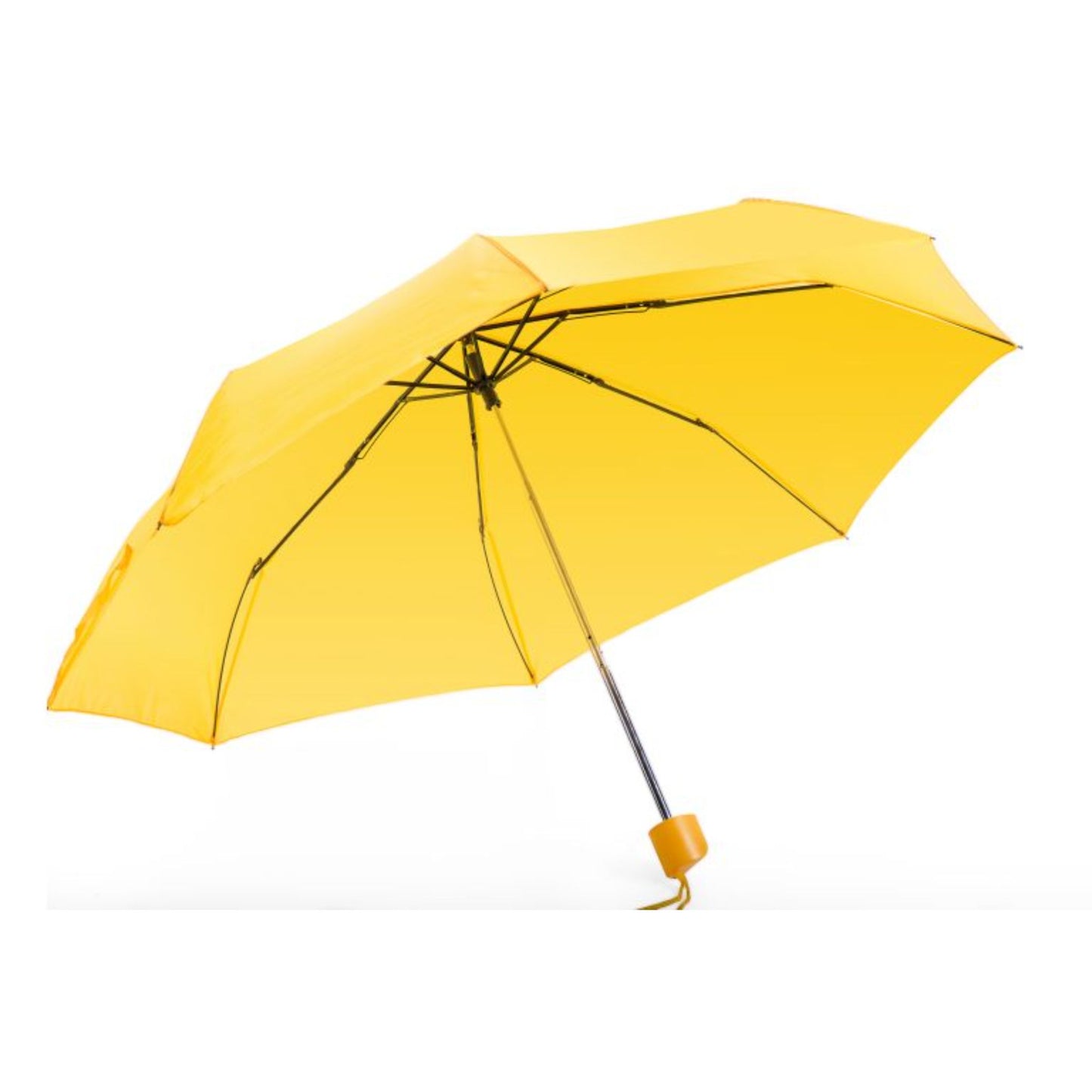 Compact Mini Umbrella AU-30: Manual Open Steel Frame Solid Colour with Matching Colour Plastic Handle