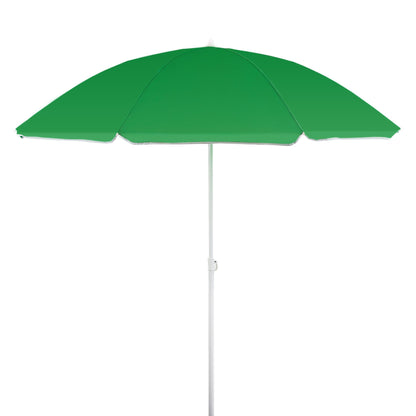 Beach Umbrella - AU-35: Arch 180cm 170T Polyester Beach Umbrella 19/22 mm Steel Pole without Tile