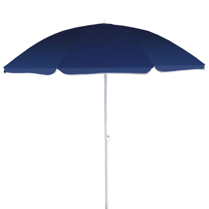 Beach Umbrella - AU-35: Arch 180cm 170T Polyester Beach Umbrella 19/22 mm Steel Pole without Tile