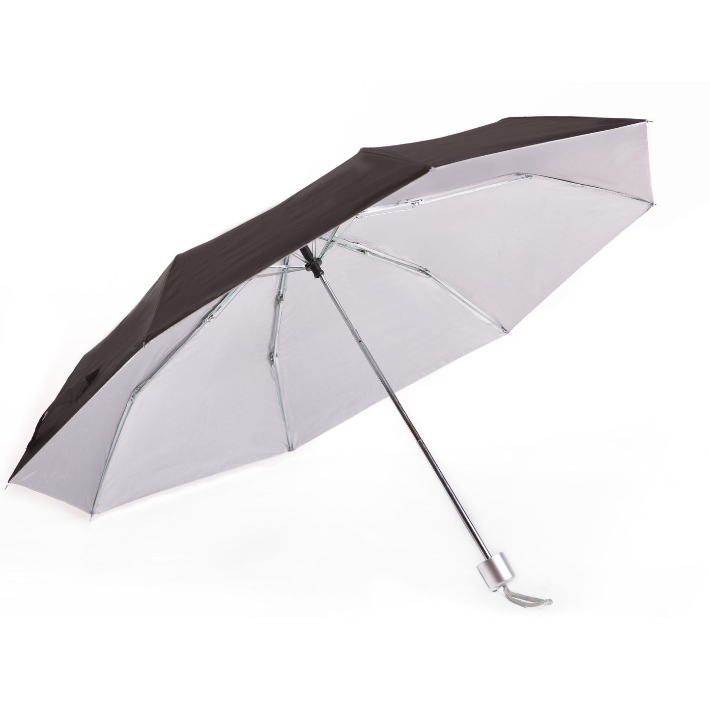 Compact Mini Umbrella UV Coated AU-24: Mini Classy Compact Manual Open Steel Frame UV Coated Solid Colour with Plastic Handle