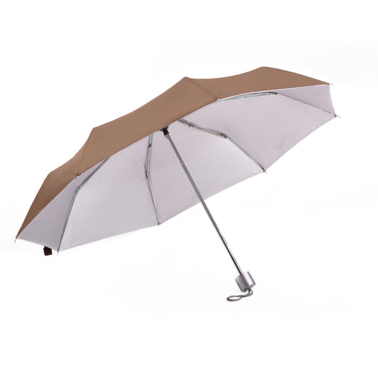 Compact Mini Umbrella UV Coated AU-24: Mini Classy Compact Manual Open Steel Frame UV Coated Solid Colour with Plastic Handle