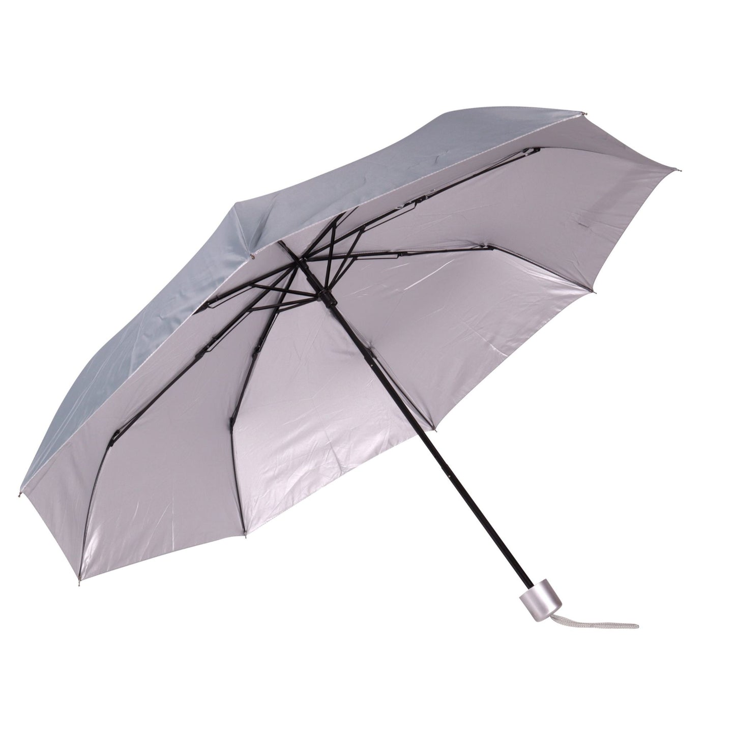 Compact Mini Umbrella UV Coated AU-24: Mini Classy Compact Manual Open Steel Frame UV Coated Solid Colour with Plastic Handle