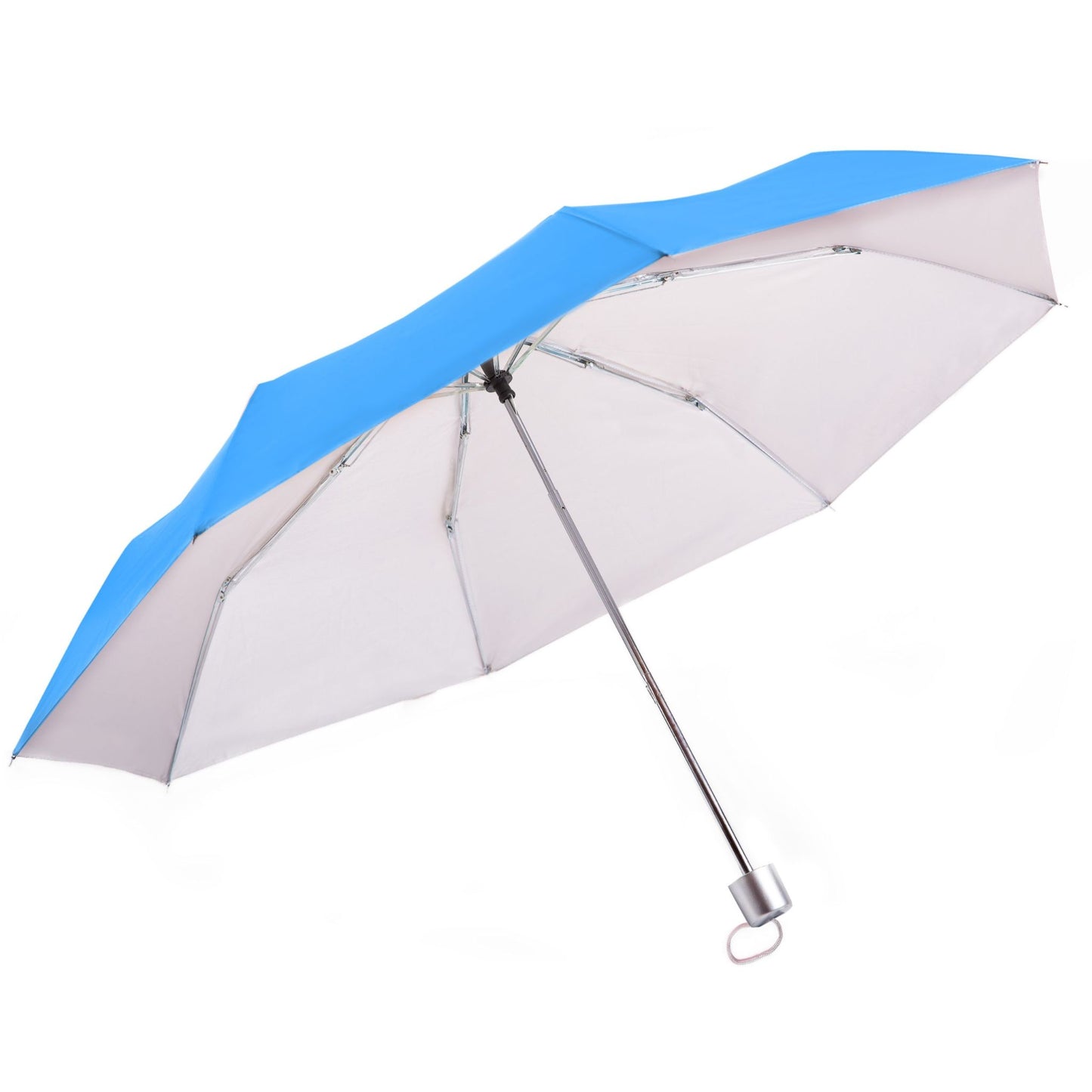 Compact Mini Umbrella UV Coated AU-24: Mini Classy Compact Manual Open Steel Frame UV Coated Solid Colour with Plastic Handle