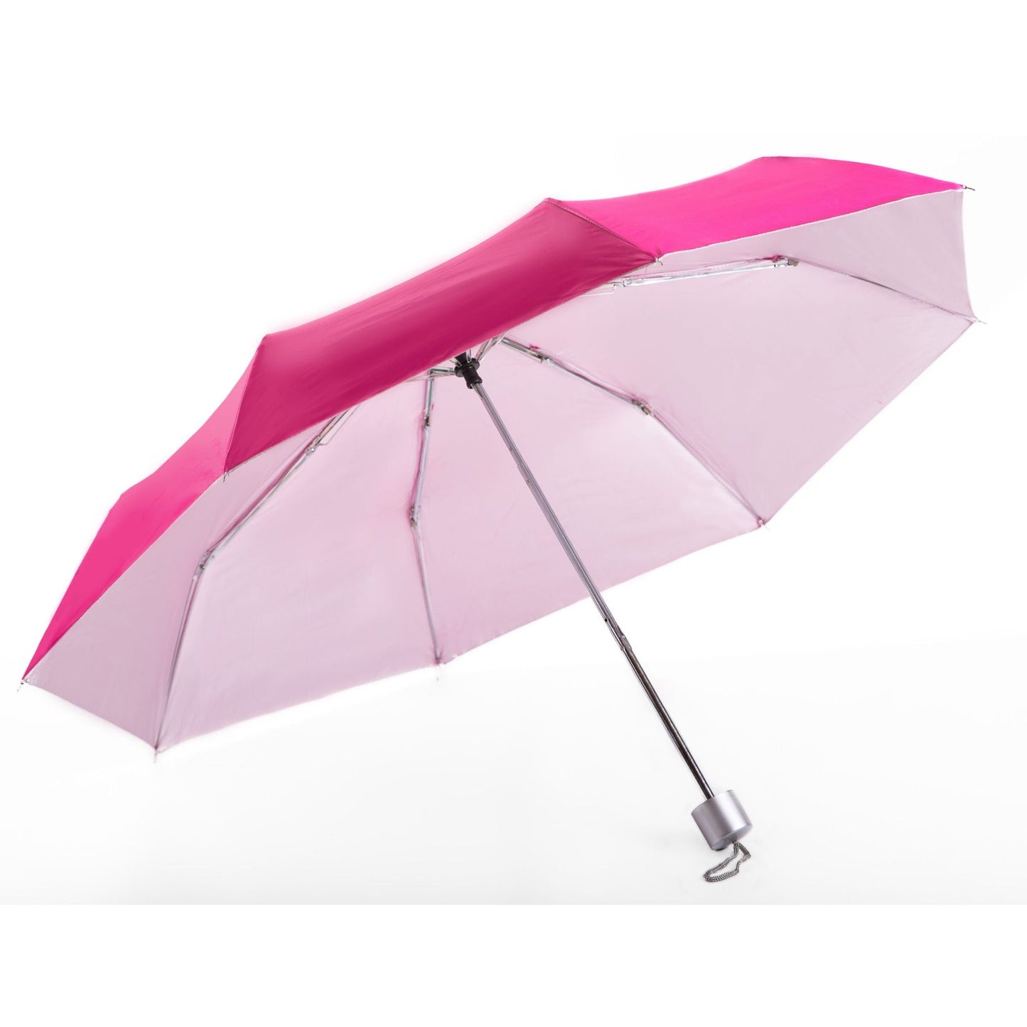 Compact Mini Umbrella UV Coated AU-24: Mini Classy Compact Manual Open Steel Frame UV Coated Solid Colour with Plastic Handle