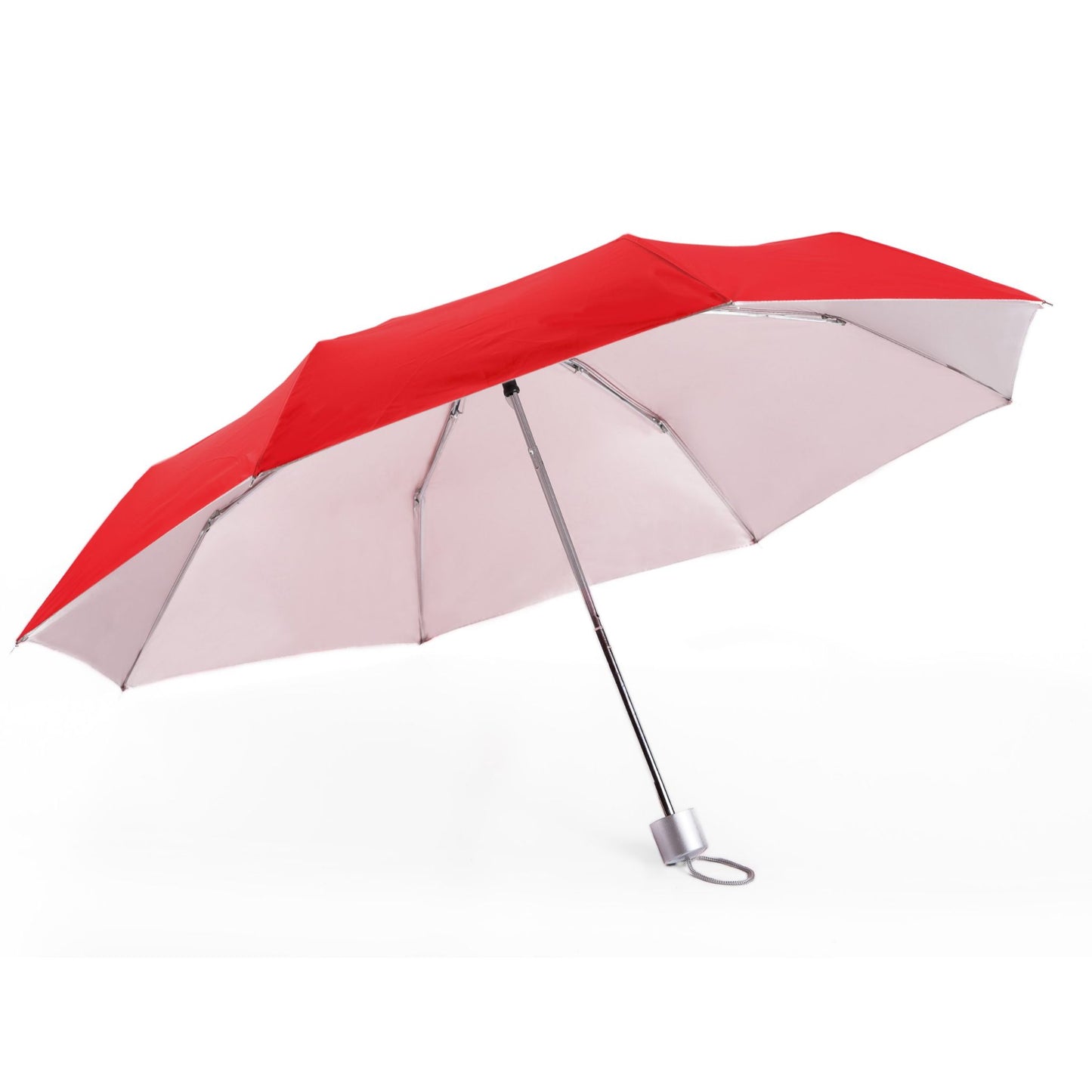 Compact Mini Umbrella UV Coated AU-24: Mini Classy Compact Manual Open Steel Frame UV Coated Solid Colour with Plastic Handle