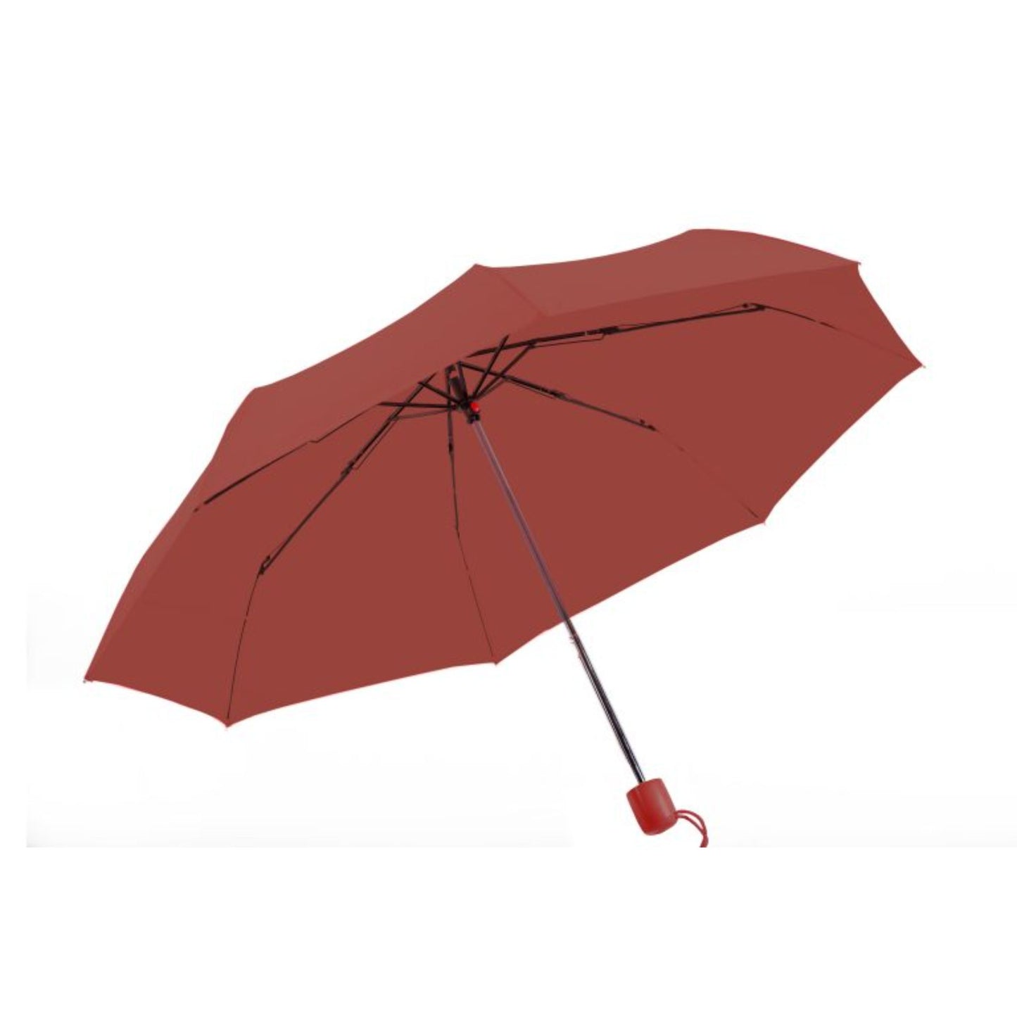 Compact Mini Umbrella AU-30: Manual Open Steel Frame Solid Colour with Matching Colour Plastic Handle