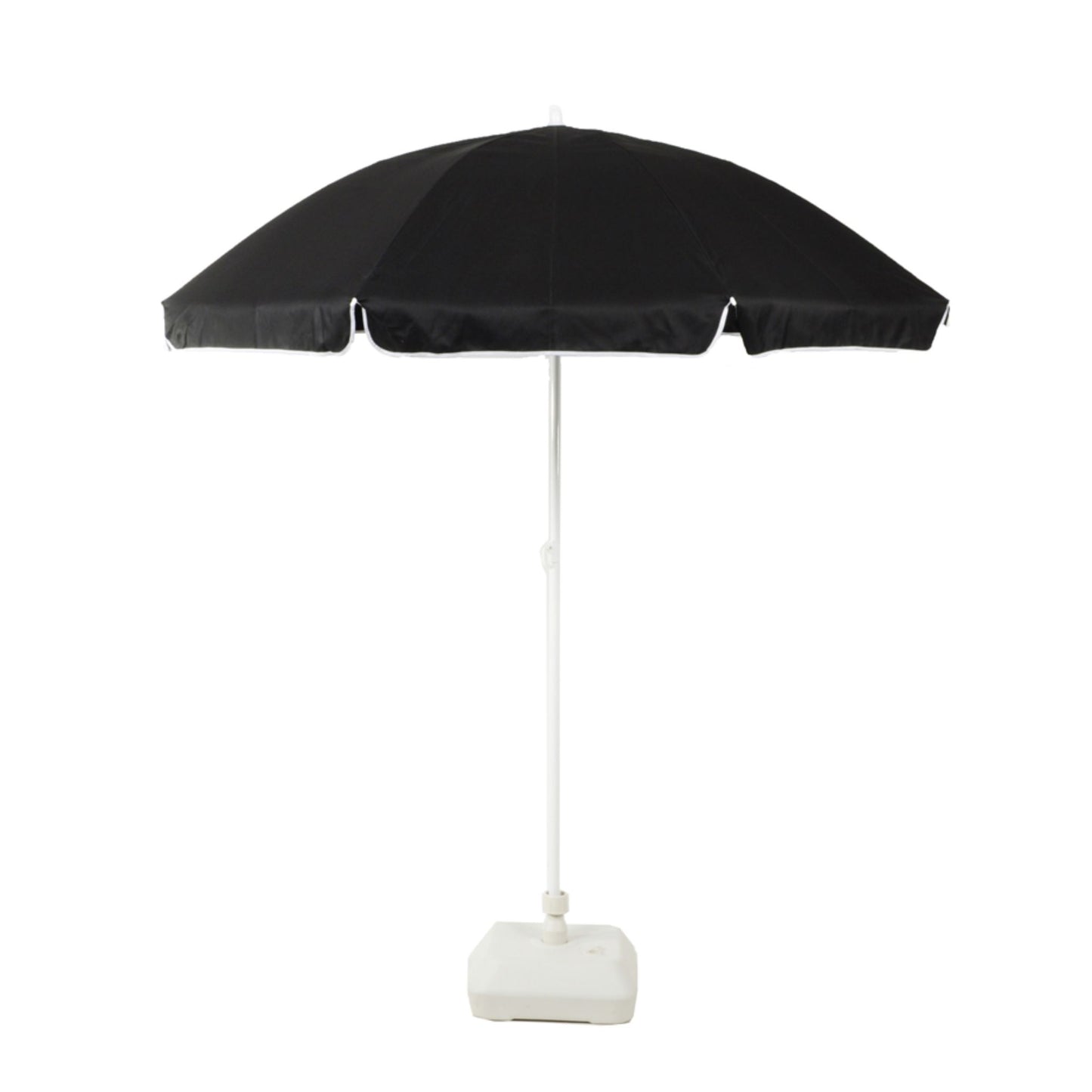 Beach Umbrella UV Coated -AU36 Coated: Arch 200cm 120G Polyester UV Coated Beach Umbrella 22/25 mm Steel Pole with Tile