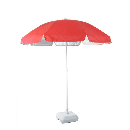 Beach Umbrella UV Coated -AU36 Coated: Arch 200cm 120G Polyester UV Coated Beach Umbrella 22/25 mm Steel Pole with Tile