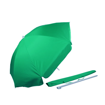 Beach Umbrella AU-37: Arch 200cm 180G Polycotton Beach Umbrella 32/32 mm Steel Pole with Tile