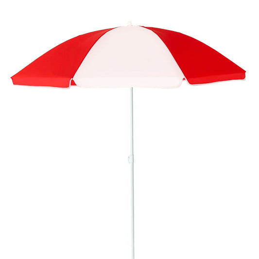 Beach Umbrella - AU-35: Arch 180cm 170T Polyester Beach Umbrella 19/22 mm Steel Pole without Tile