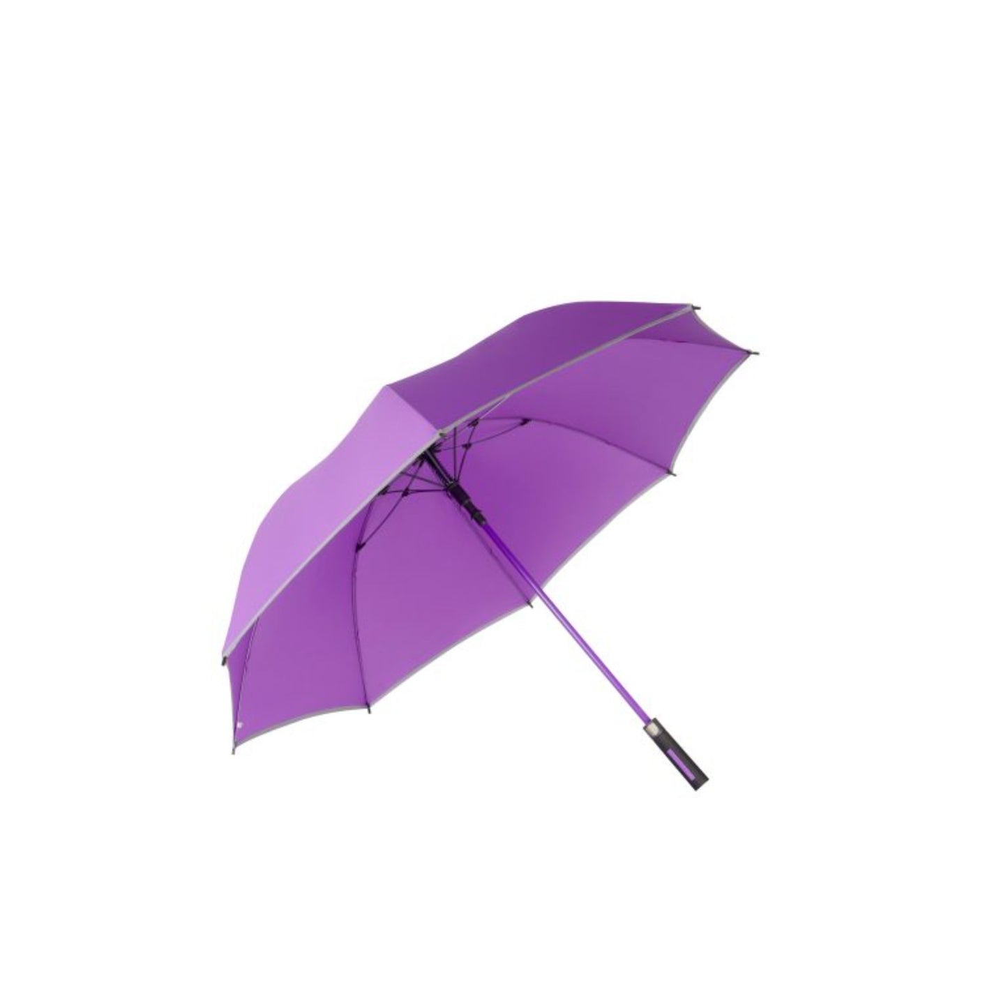 Golf Umbrella AU-50: Auto Open Matching Color Fibreglass Frame Pongee Fabric with Reflective Piping