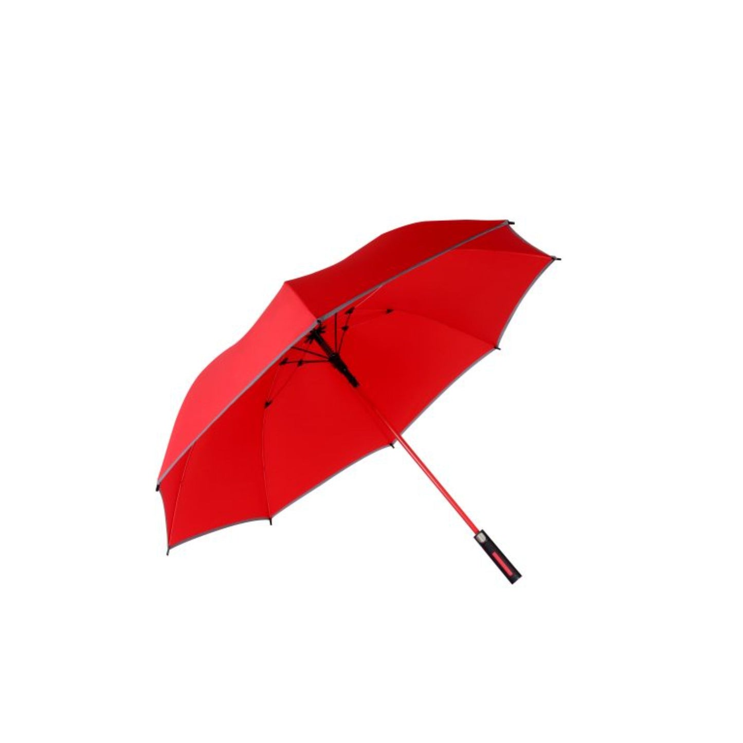 Golf Umbrella AU-50: Auto Open Matching Color Fibreglass Frame Pongee Fabric with Reflective Piping