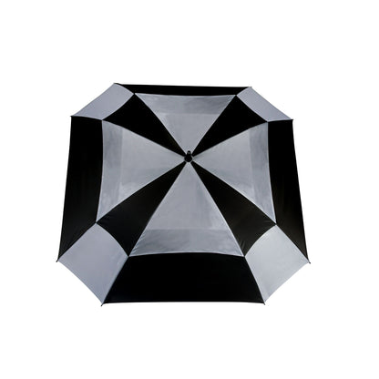 Golf Umbrella AU-47 - Open Square Fibreglass Frame Pongee Fabric with Rubberised  Handle
