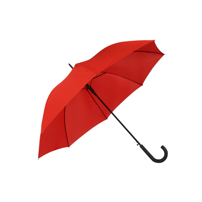 Hook Umbrella AU-11: Auto Open Steel Frame Solid Colour with Hook Plastic Handle
